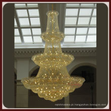 Lustre de cristal gigante, lustre do lobby do hotel